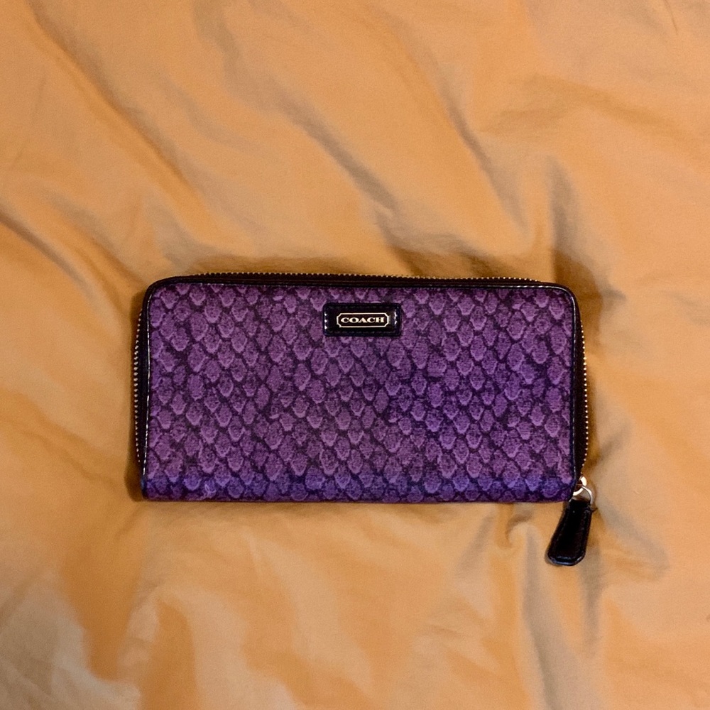 Coach Purple Snakeskin Wallet